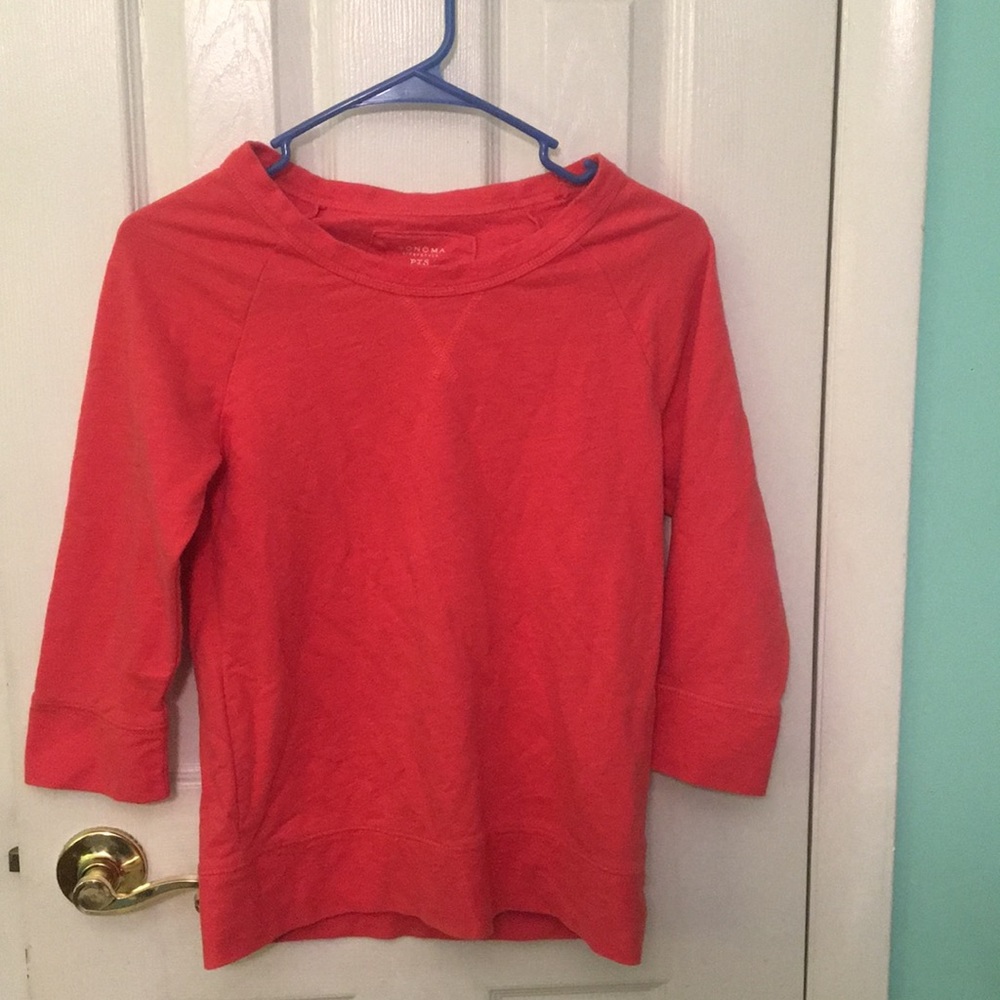 cropped sleeve tee